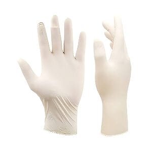 guante de latex con polvo